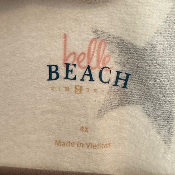 Belle Beach by Kim Gravel French Terry Seaside Drawstring Top American Stars 4X - Picture 10 of 10